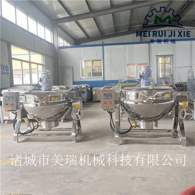 蒸汽夹层锅 不锈钢带搅拌夹层锅 导热油夹层锅 电加热蒸煮锅 大型果酱