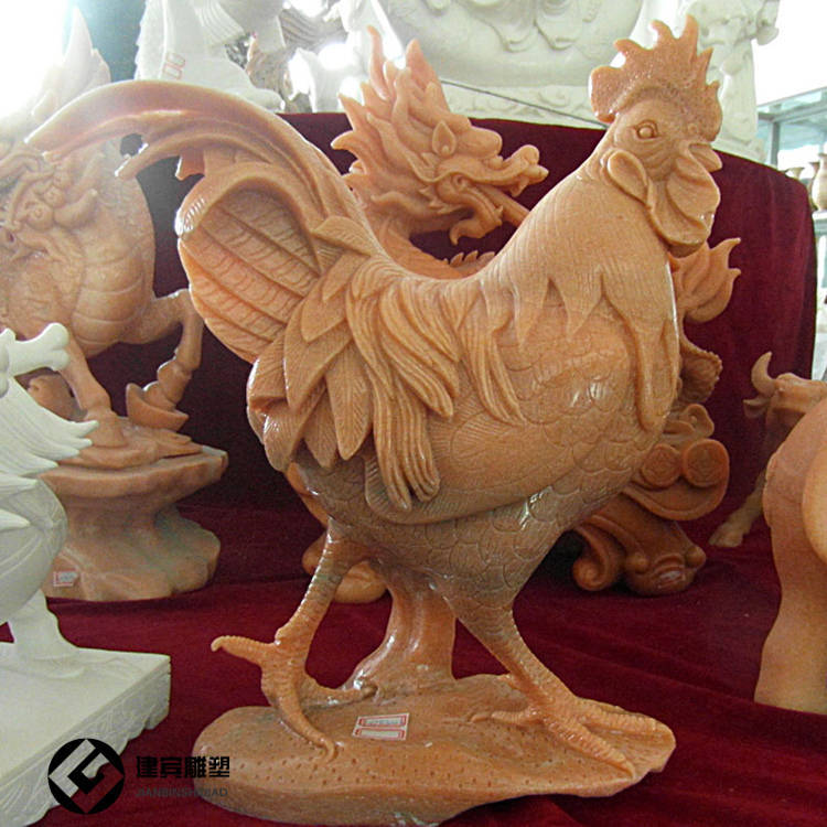 石头大公鸡石雕生肖鸡图集及介绍