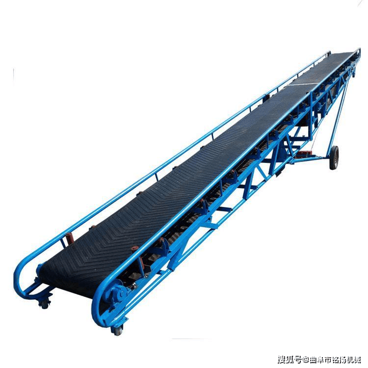 豆类豆渣打跺输送机 移动式水泥传送带 6米长皮带机