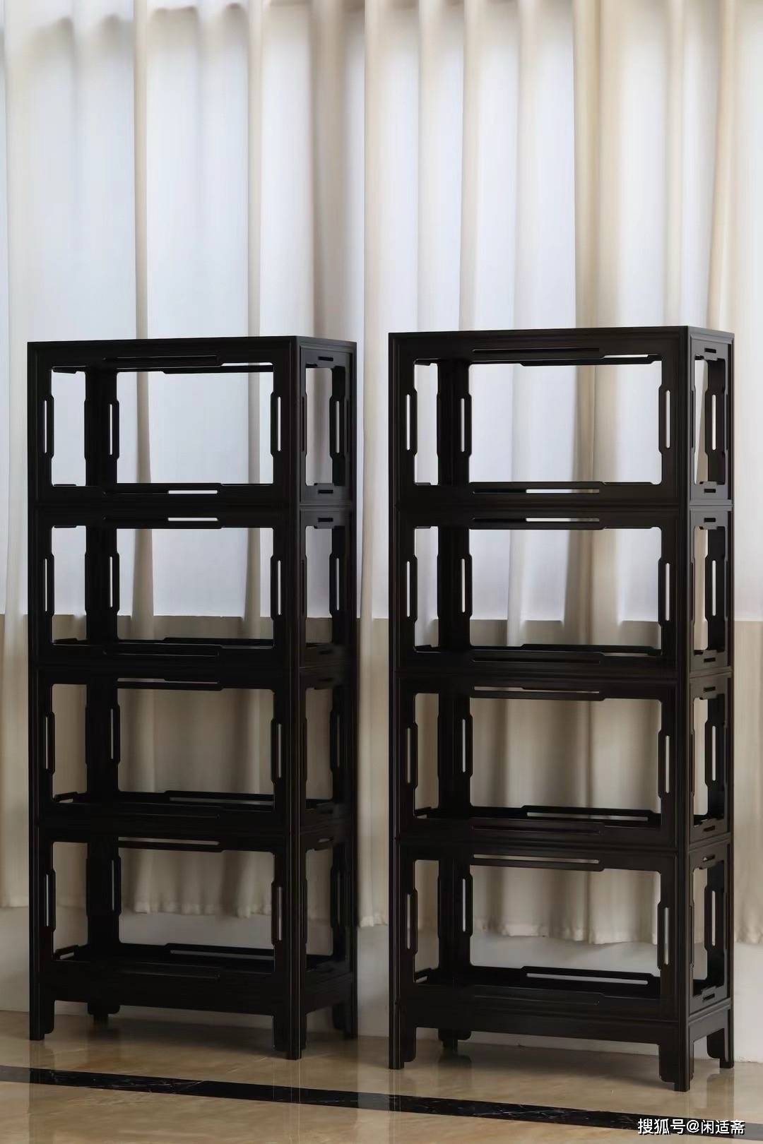 空灵舒朗,明式家具,紫光檀架格