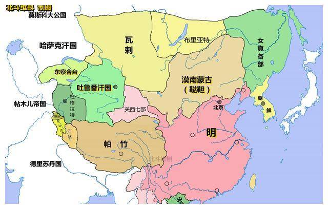 从地图看明朝版图变迁:初期达到顶峰,后期200年局限于长城之内