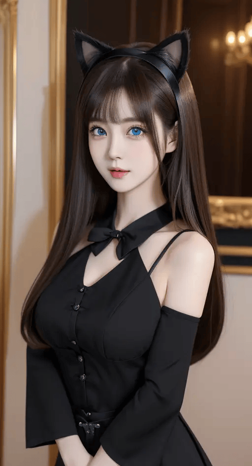 甜美与诱惑并存!ai猫娘cos写真引全网热议