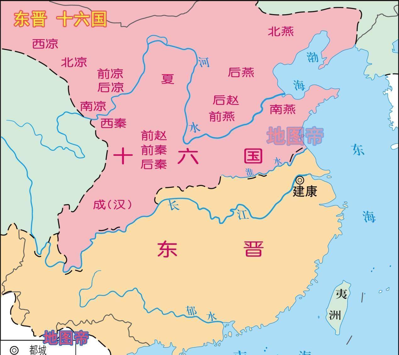 晋朝地图全图高清版图片