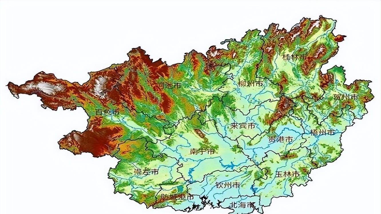 中国南方地区地形图片