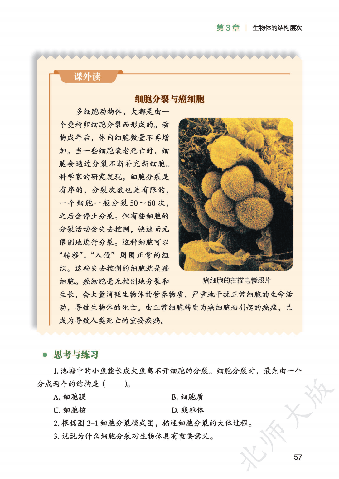 北师大七年级上册生物(北师大七年级上册生物教学设计)  第1张