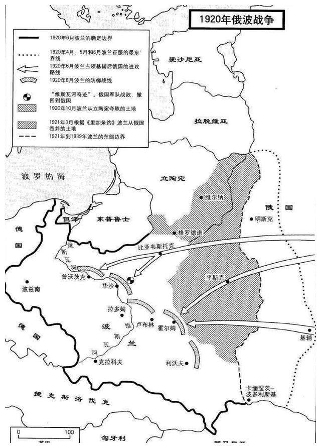 发动了苏波战争,趁机占领了乌克兰和白俄罗斯的广大地区,虽然苏俄红军