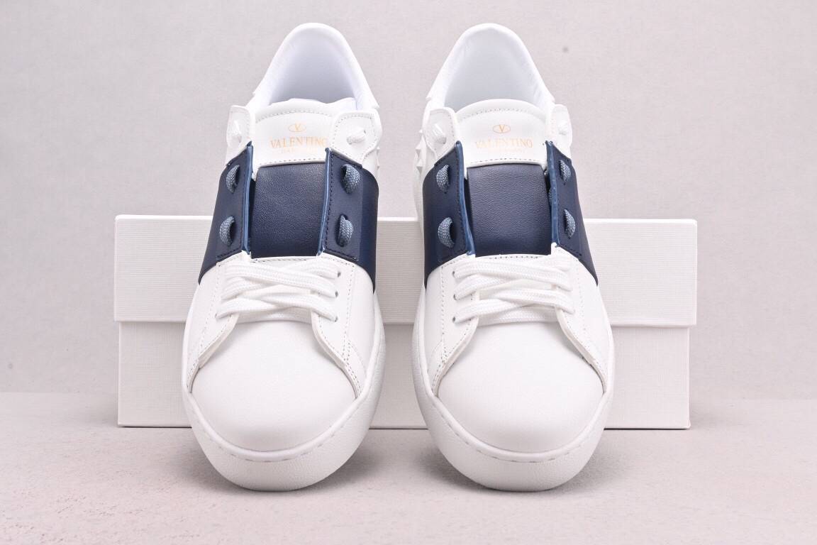 华伦天奴 Valentino Rockstud Untitled 朋克铆钉小白鞋_装饰_构塑_鞋舌