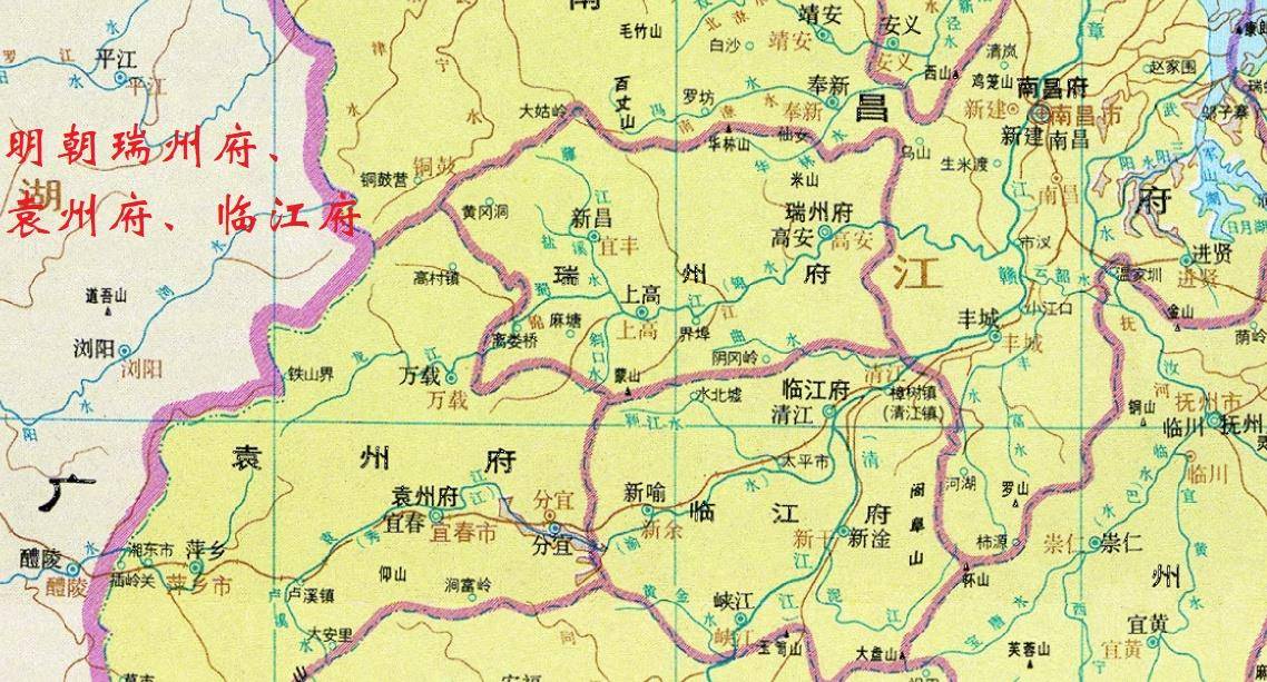明朝时期,江西以"州"为名的府有五个,有你家乡吗?