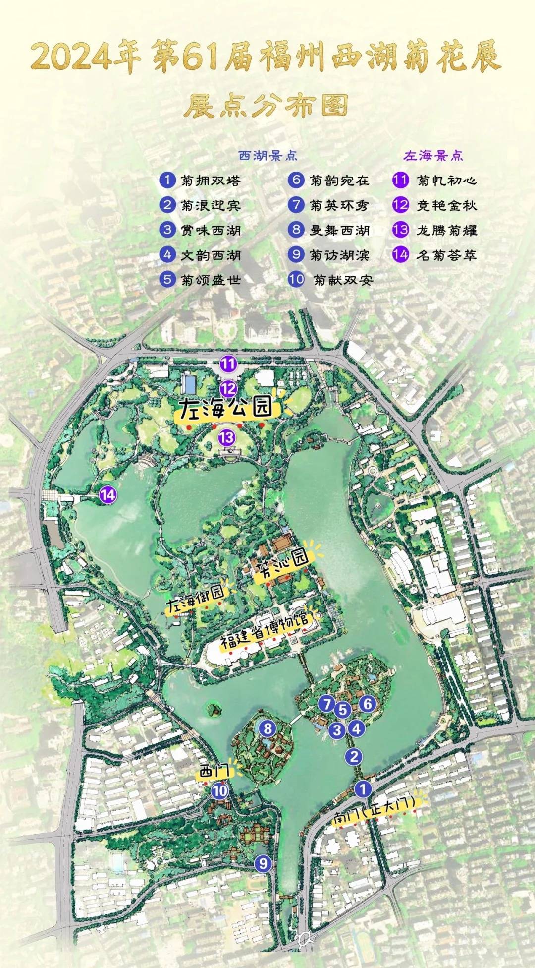 2024年福州西湖公园菊花展正当时,一起去看花吧!