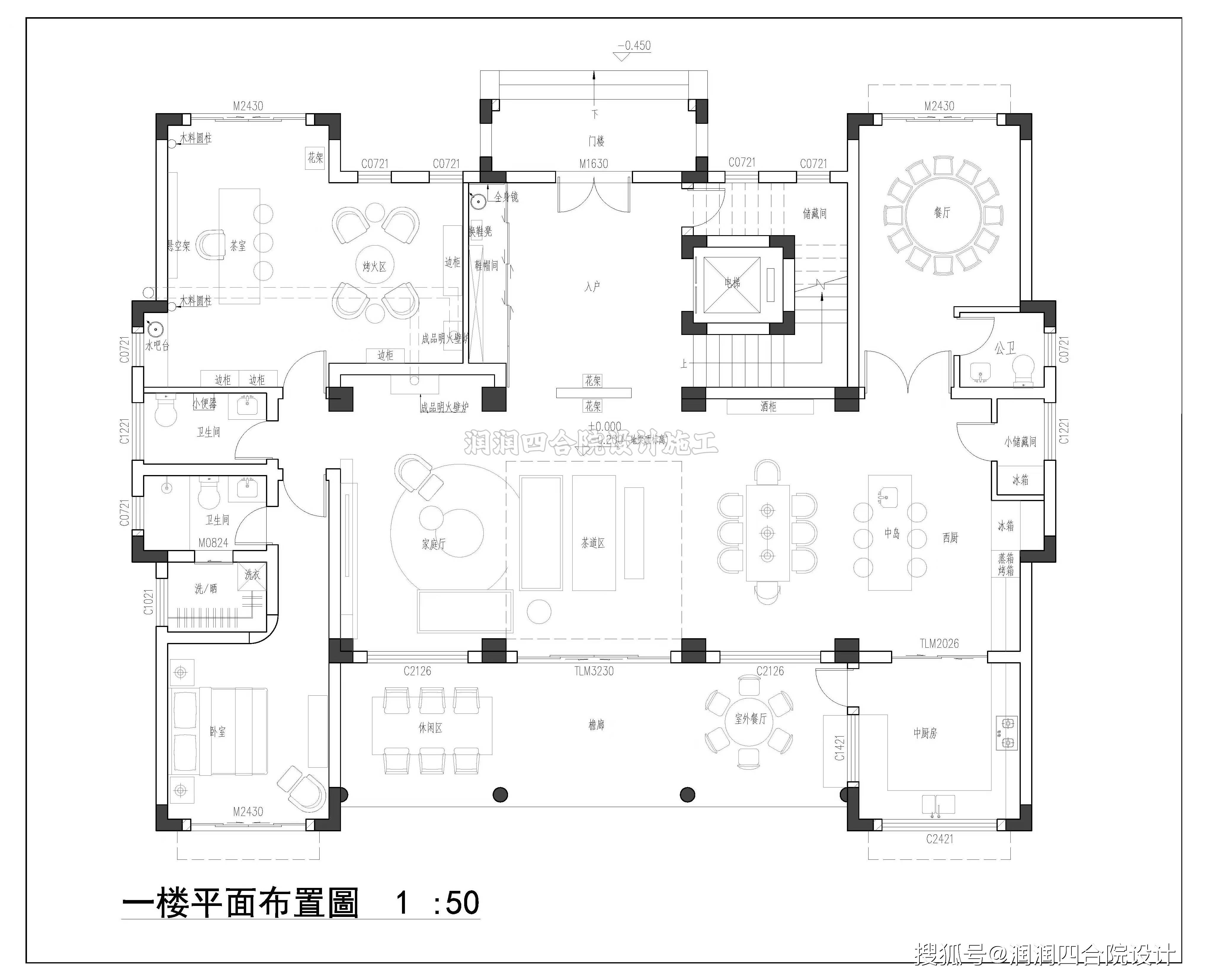 有庭有院有品位,云南轻中式庭院别墅20x22