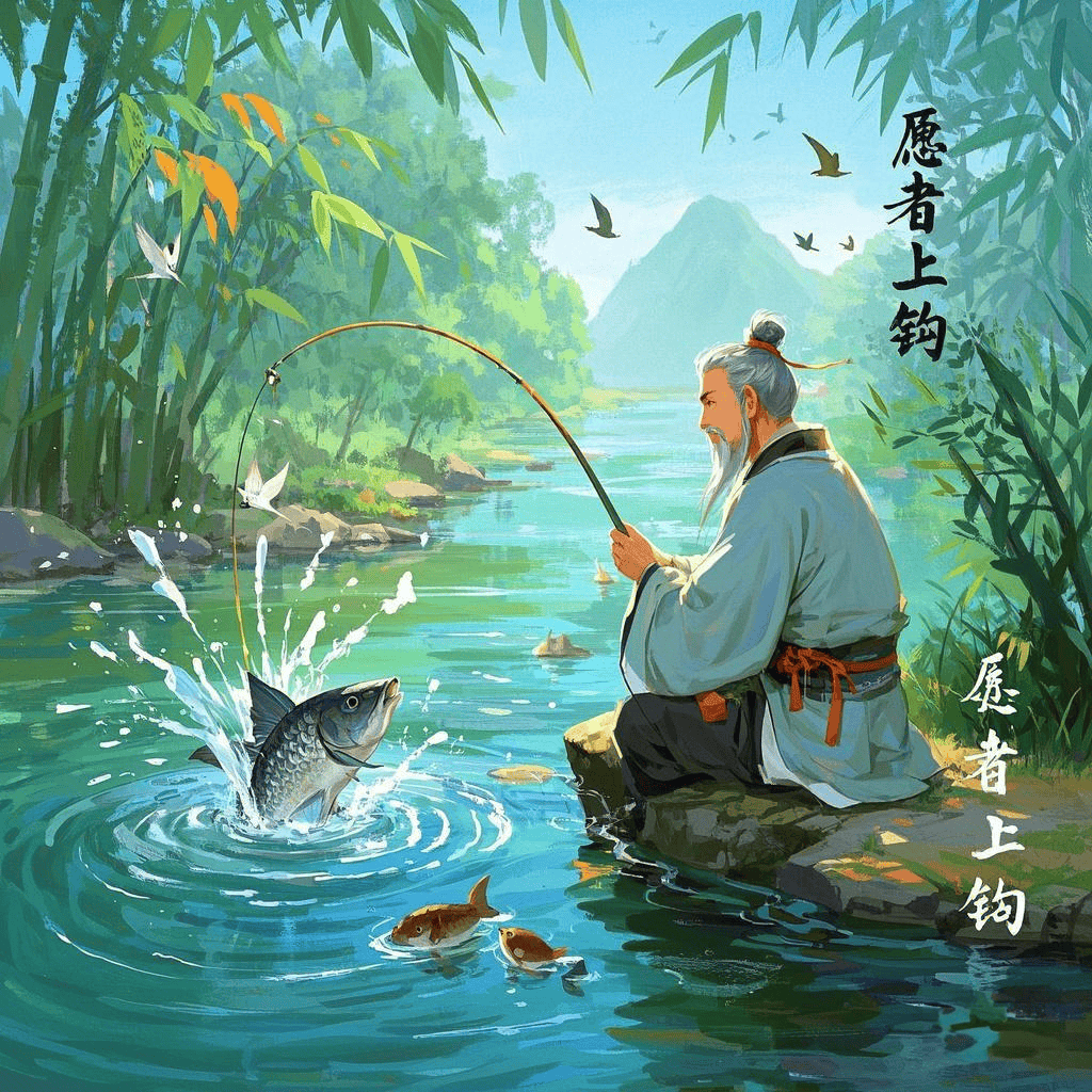 姜子牙钓鱼:愿者上钩