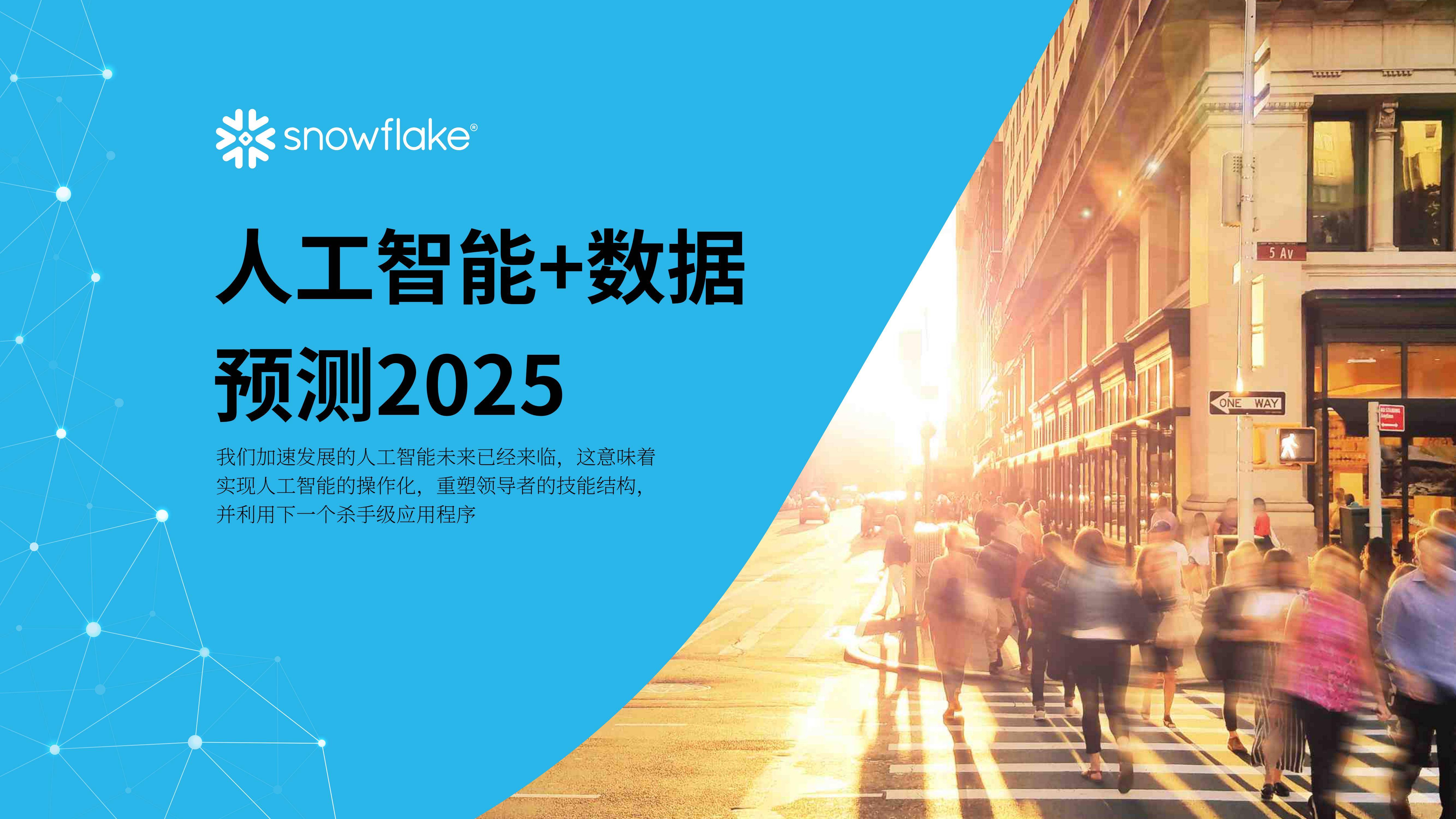 Snowflake：预测2025，人工智能+数据展望报告，AI加速的未来要素-报告智库