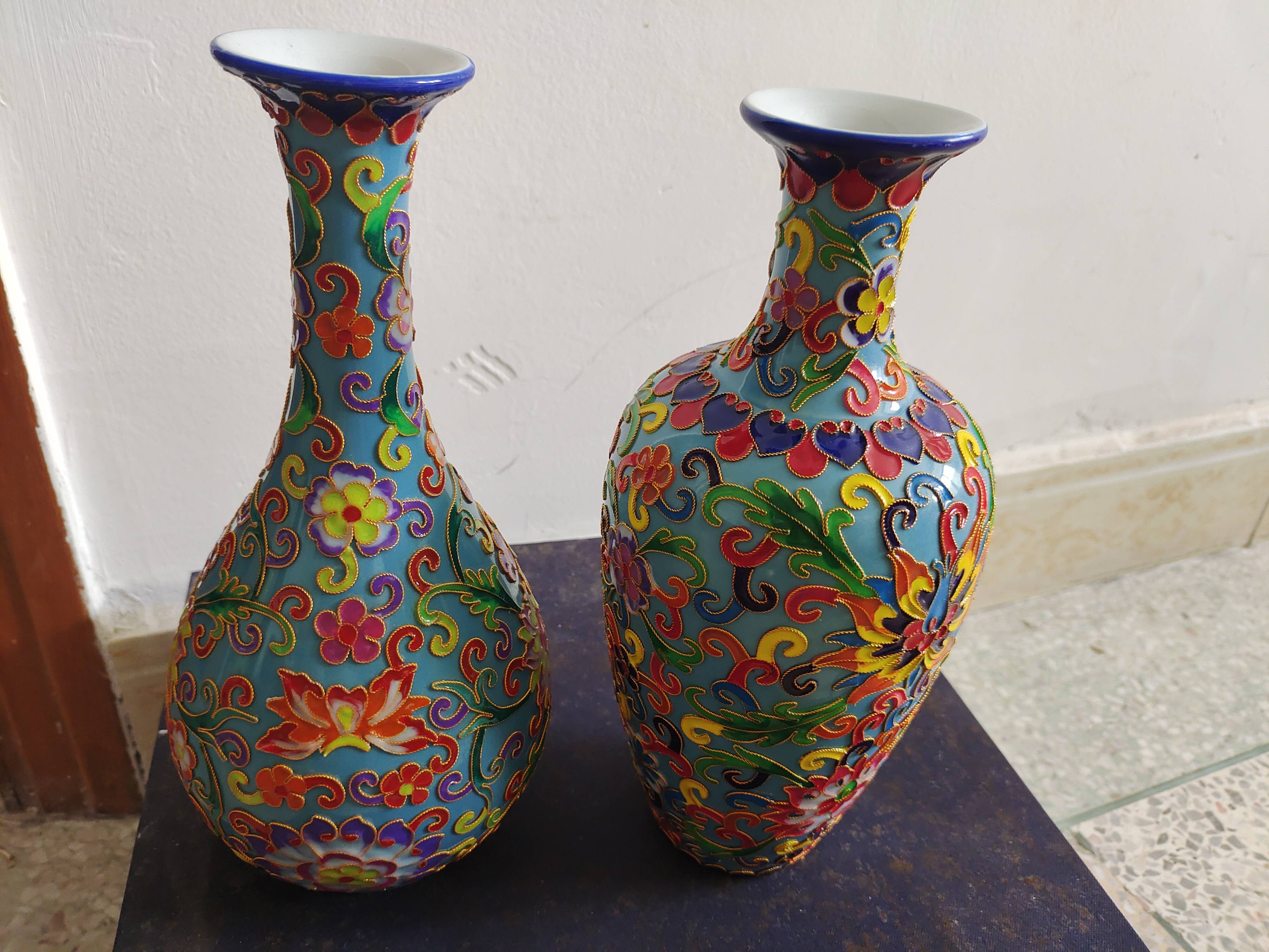 珐琅掐金丝瓶-瓷器-文化