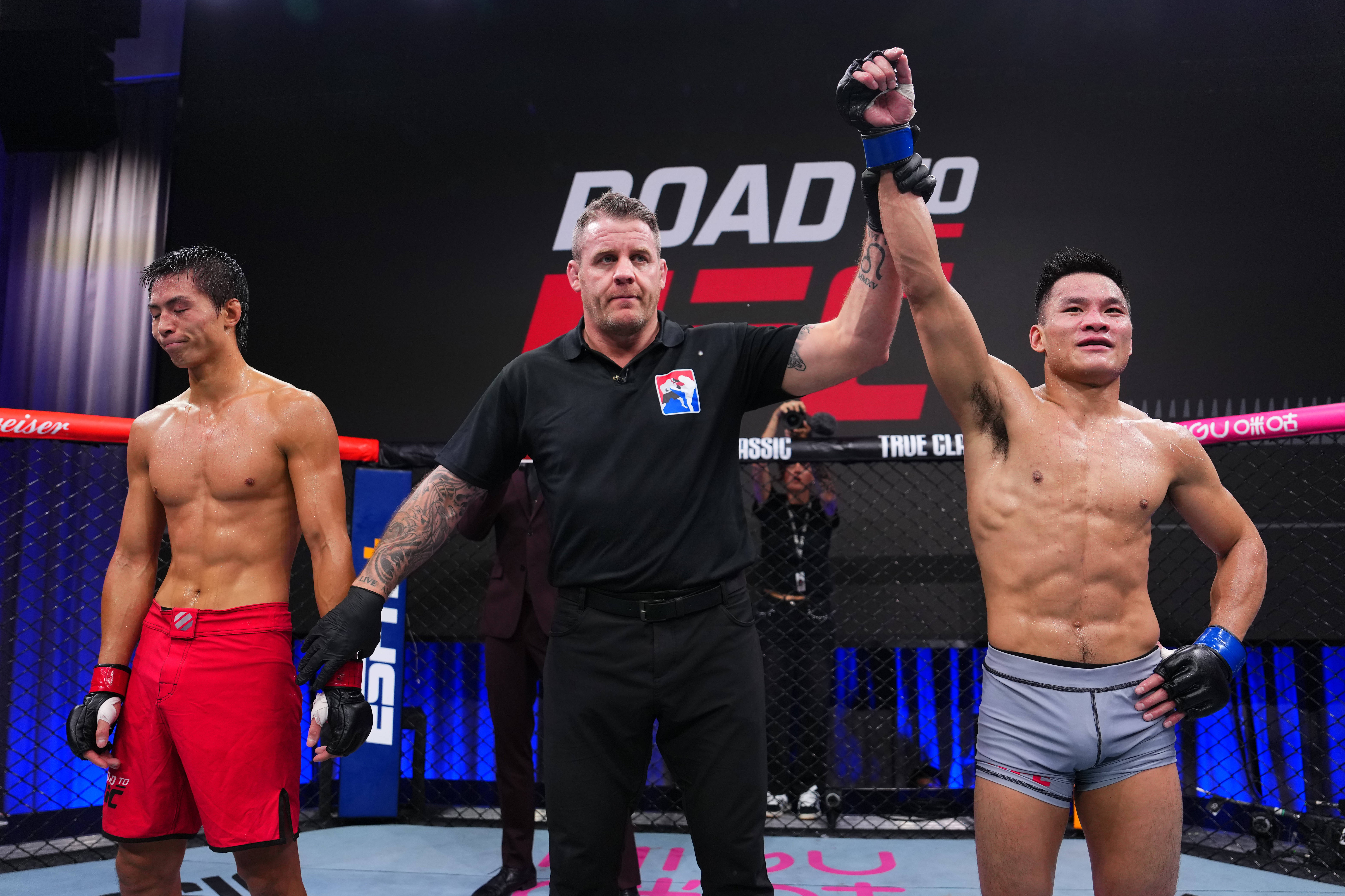 UFC精英之路第四季上海激战：朱康杰羽量级夺冠，中国选手闪耀擂台