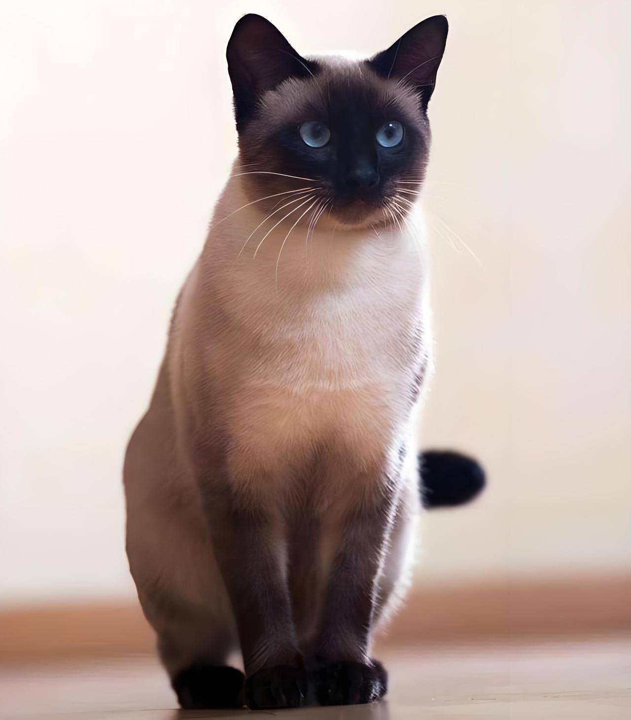 暹罗猫非常古老且著名的品种拥有苗条的东方体型