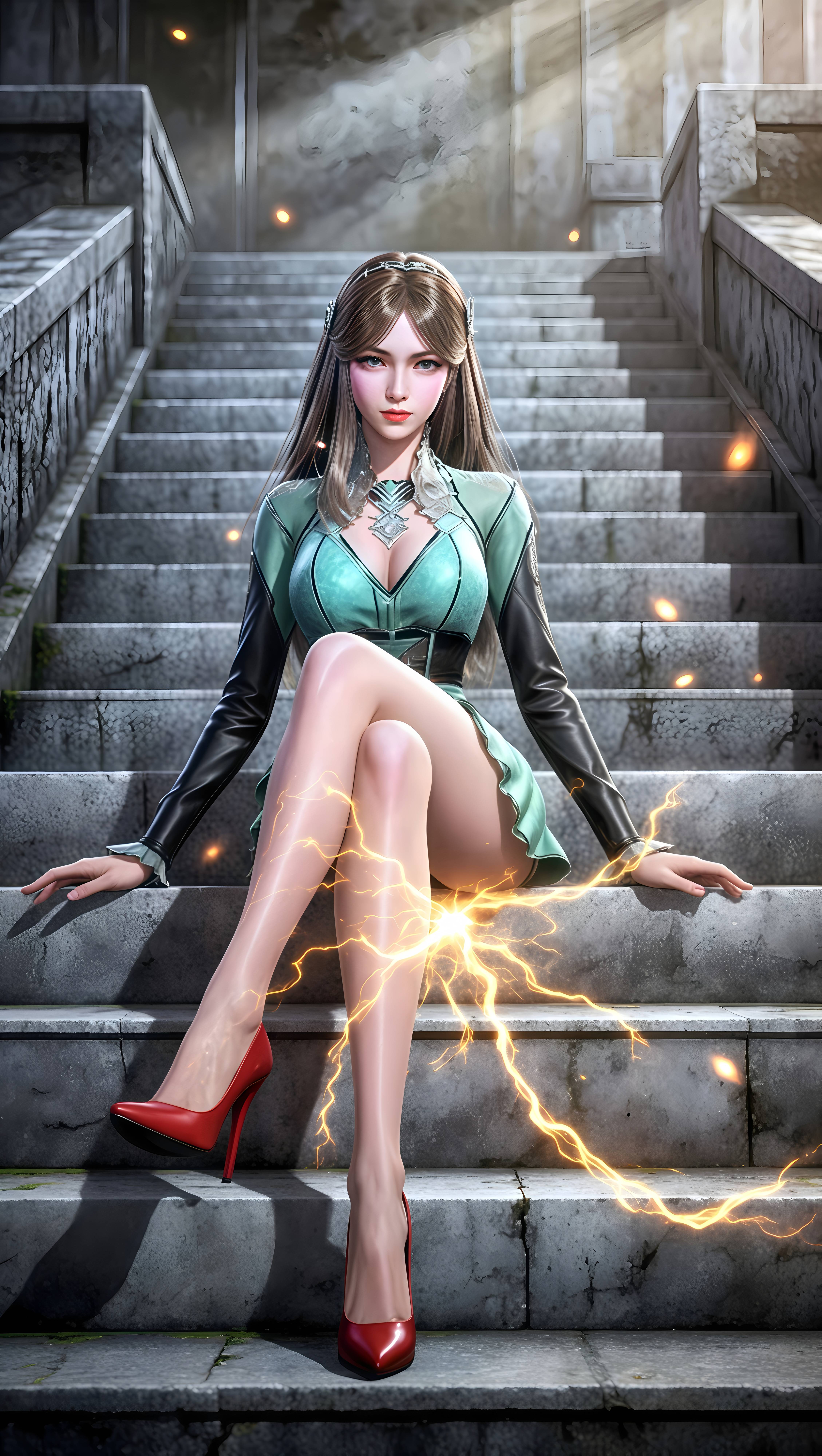 国漫斗罗大陆AI图集绘画：是最强辅助，也是傲娇可爱的宁荣荣！