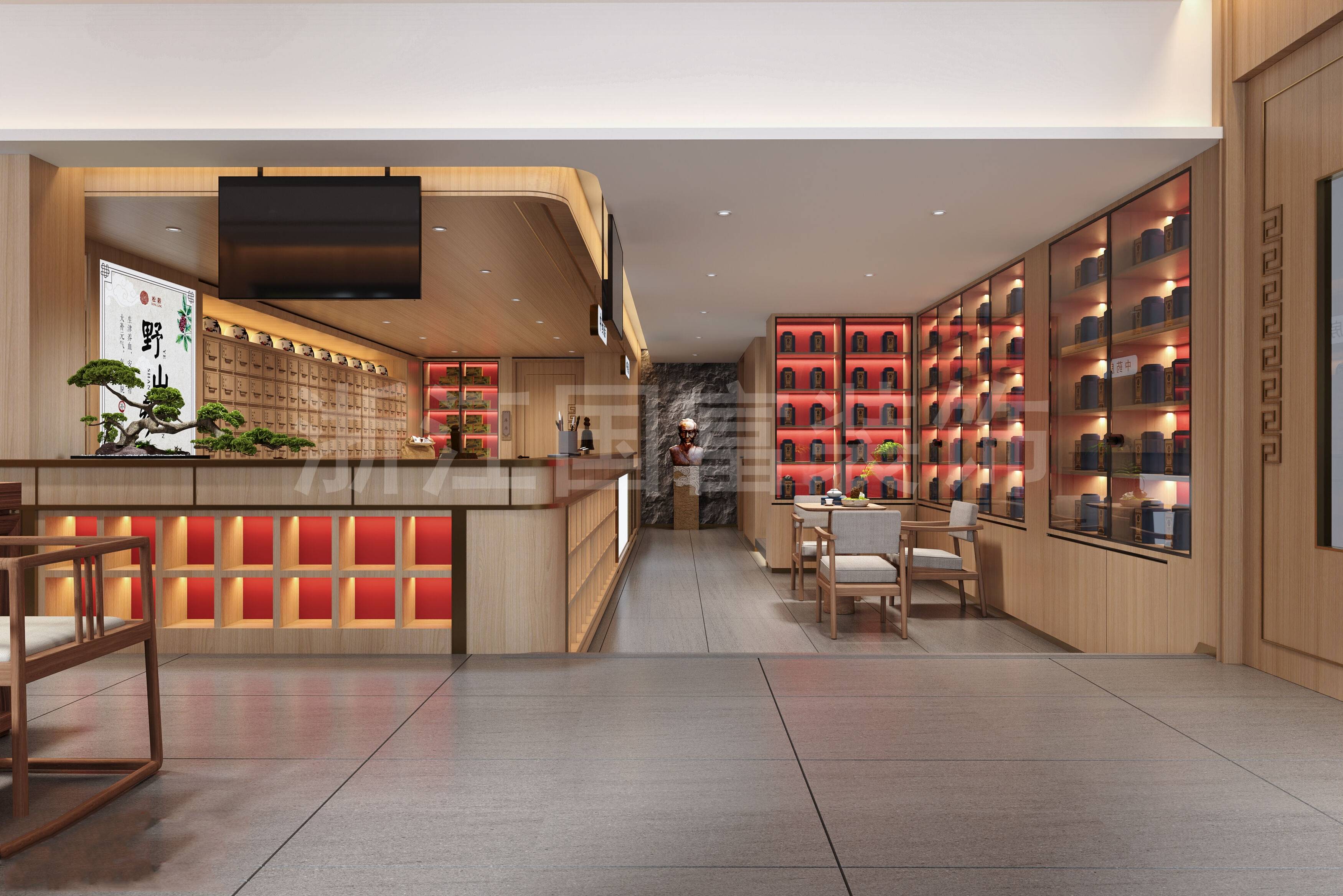 徐州中医馆设计效果图徐州中医馆设计公司首选浙江国富装饰,设计乙级