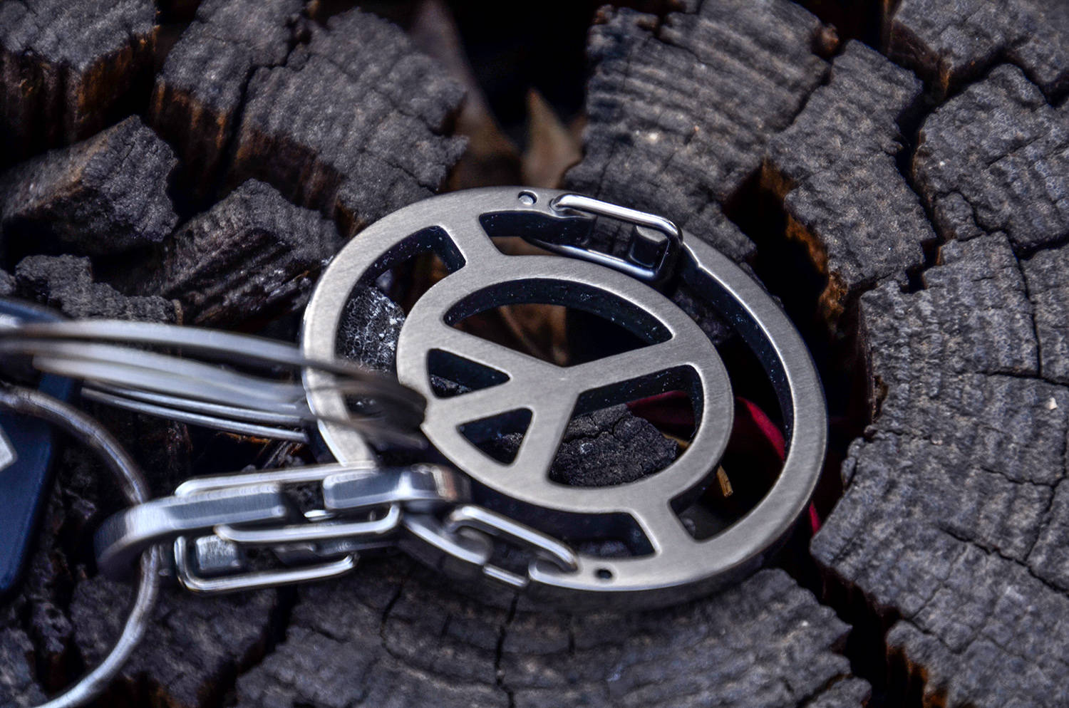 双环之内的和平之美：奈爱和平标志钥匙扣