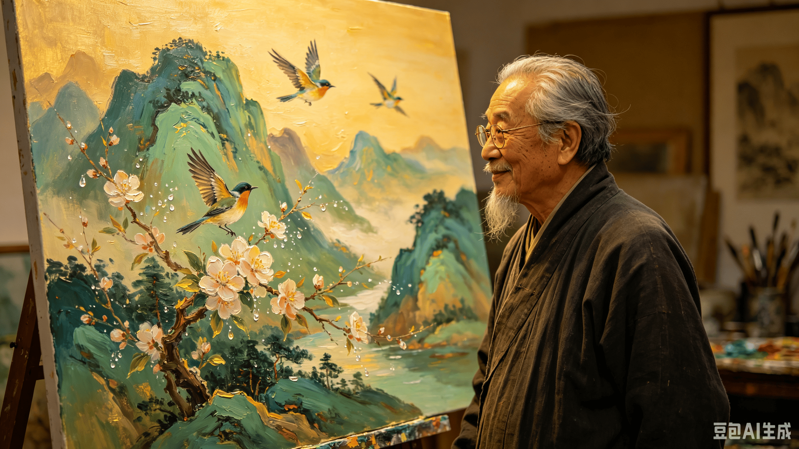 吕文扬执笔绘心成传世绘画大师