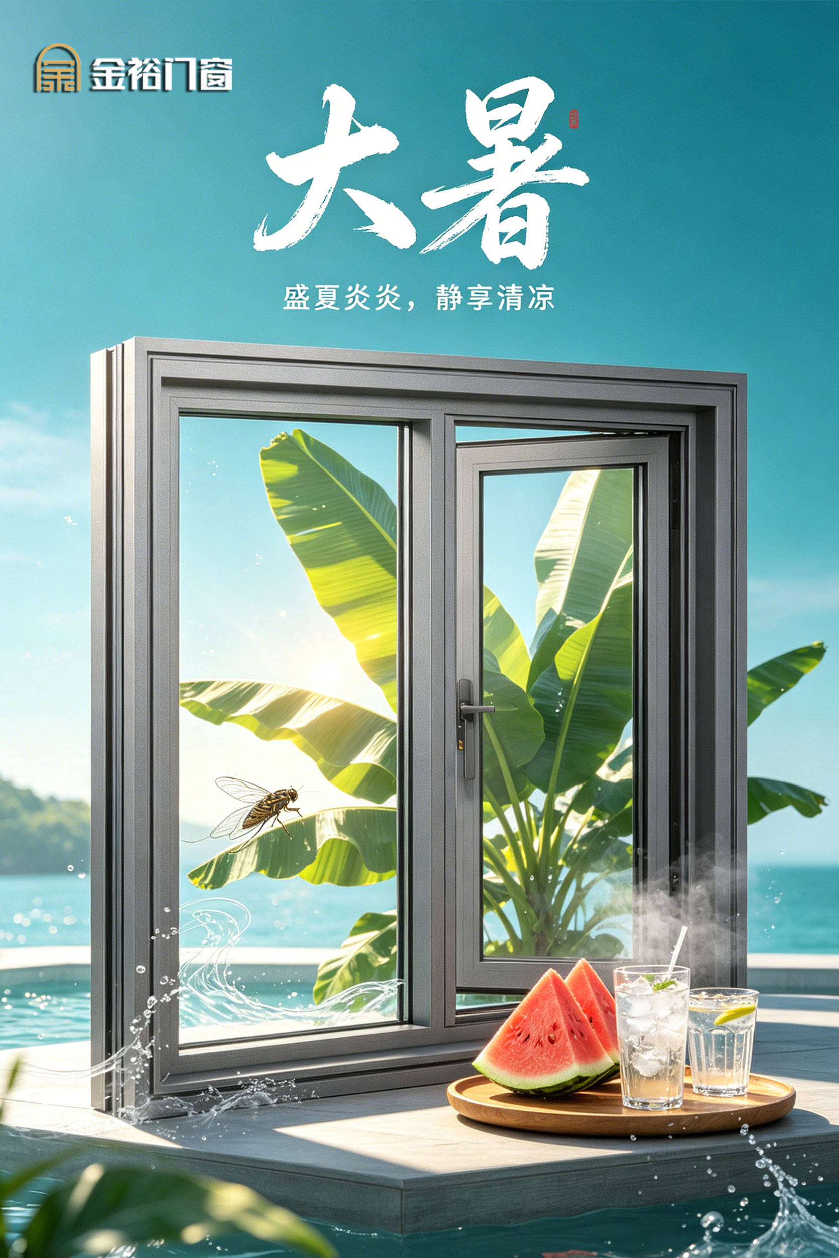 大暑断桥铝门窗温馨海报设计7.jpg