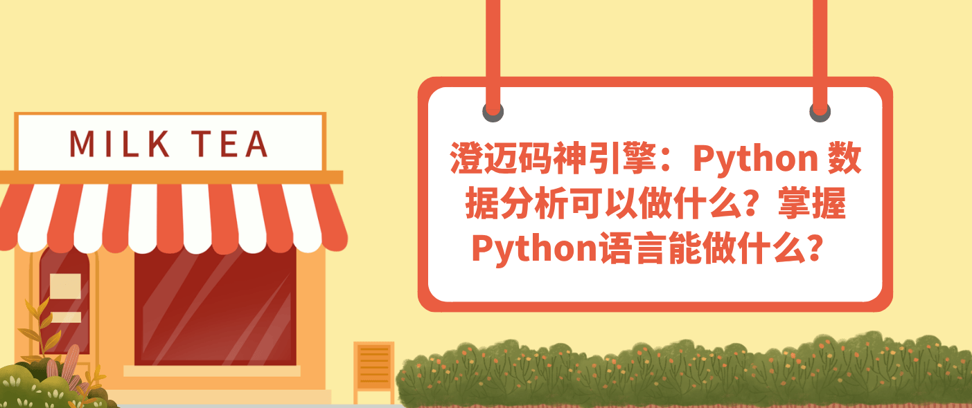 澄迈码神引擎：Python 数据分析可以做什么？掌握Python语言能做什么？_海量数据_处理_场景