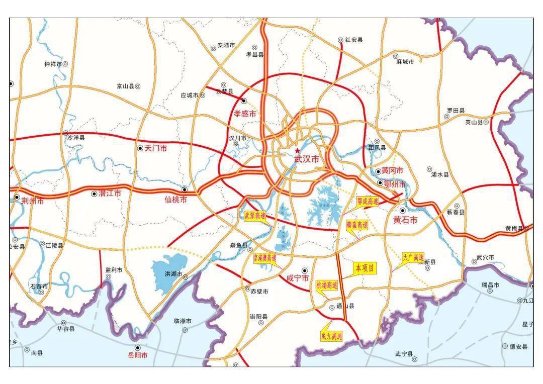 咸宁新107国道线路图图片