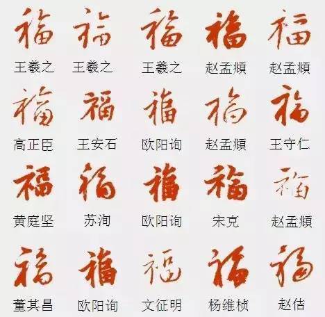 过年写福字,给你100种参考!收藏转发_赵孟頫_康熙_福是