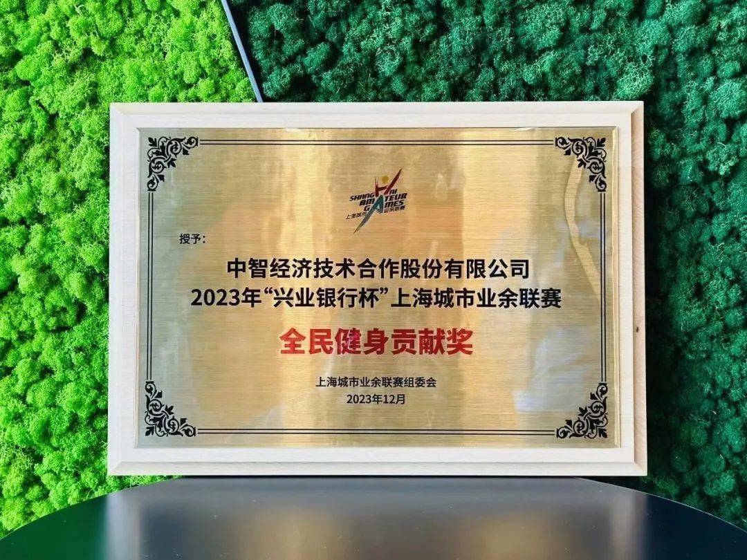 城市业余联赛里的"奥斯卡",中智股份获全民健身贡献奖!
