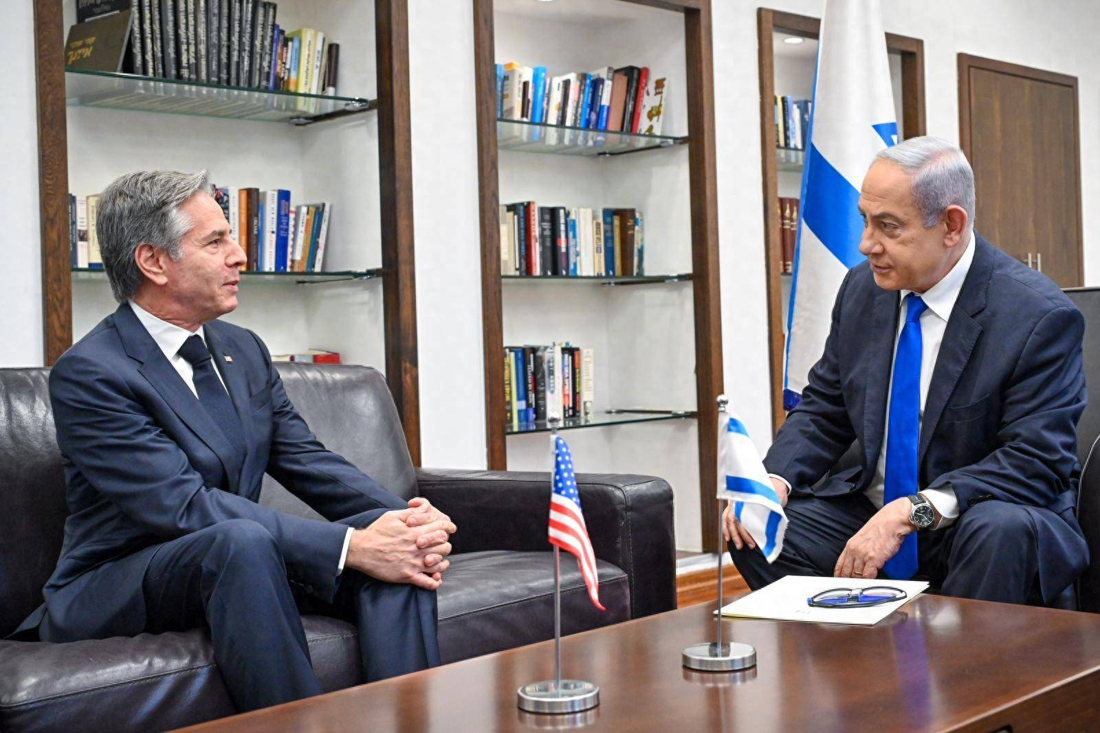 美卿布林肯与以色列总理内塔尼亚胡会谈_凤凰网视频_凤凰网