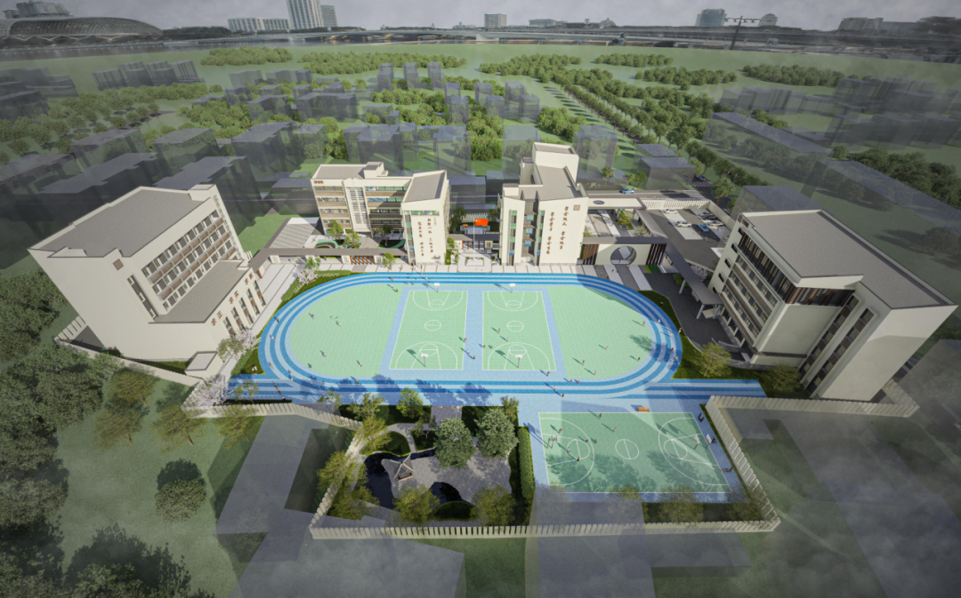 东至塘栖路,西至东仁路,北至里仁路,由原塘栖第二中学改造,为一所24个