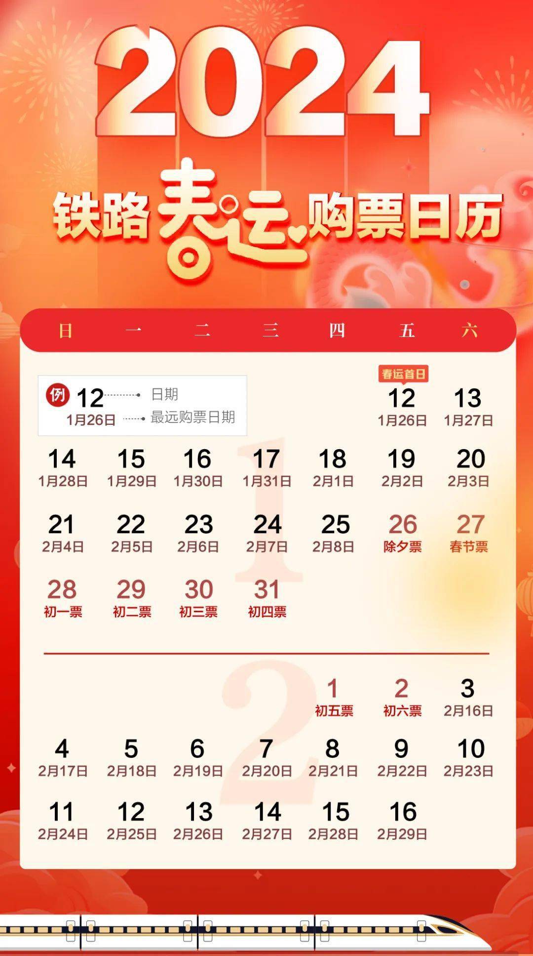 2024年铁路春运购票日历来了!还有这些变化要注意!_手机_车票_旅客
