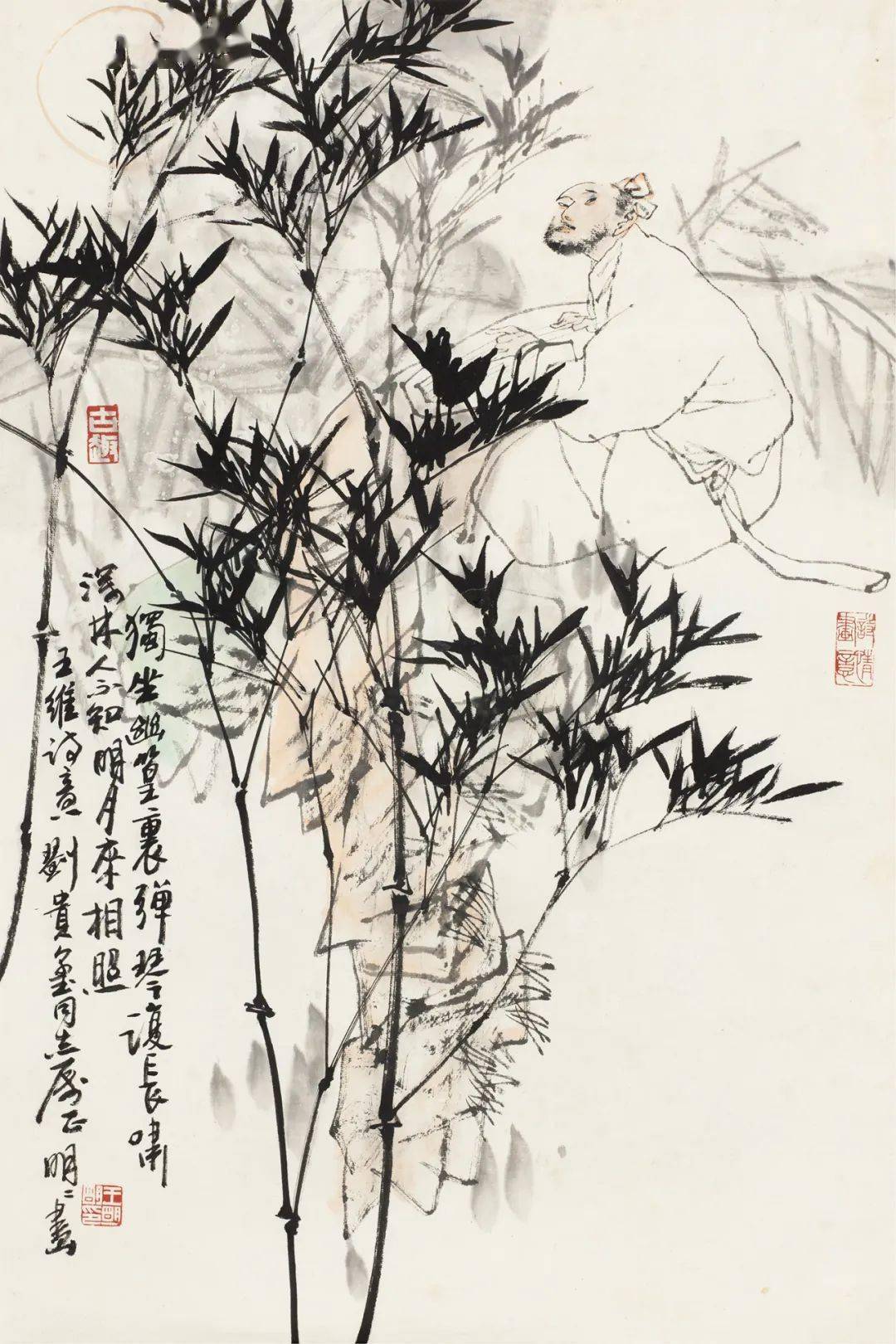3平尺镜心 水墨纸本2003年作吴山明(1941-2021) 天山老汉lot 94钤印
