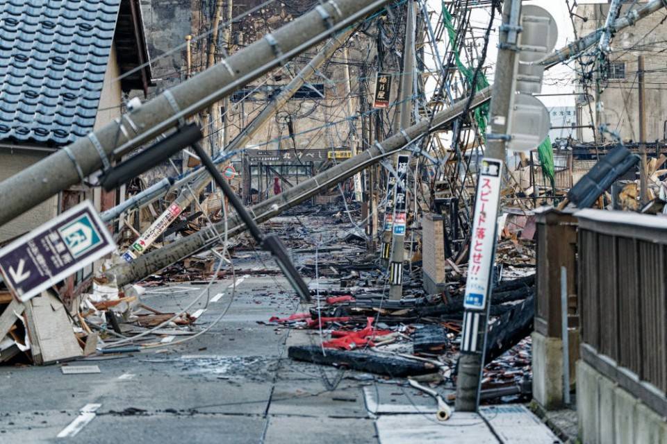 日本震后景象图片