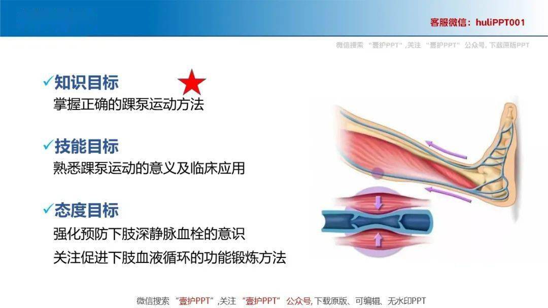 【ppt】踝泵运动护理宣教