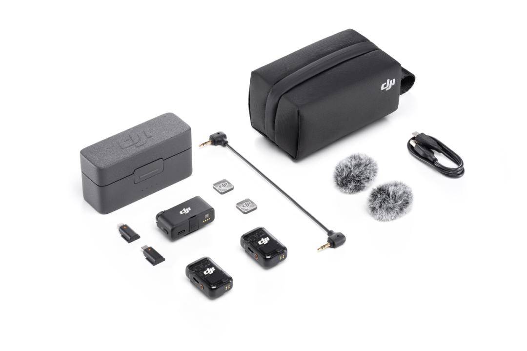 dji mic 2(兩發一收,含充電盒)官方售價2499元,dji mic 2(一發一收)