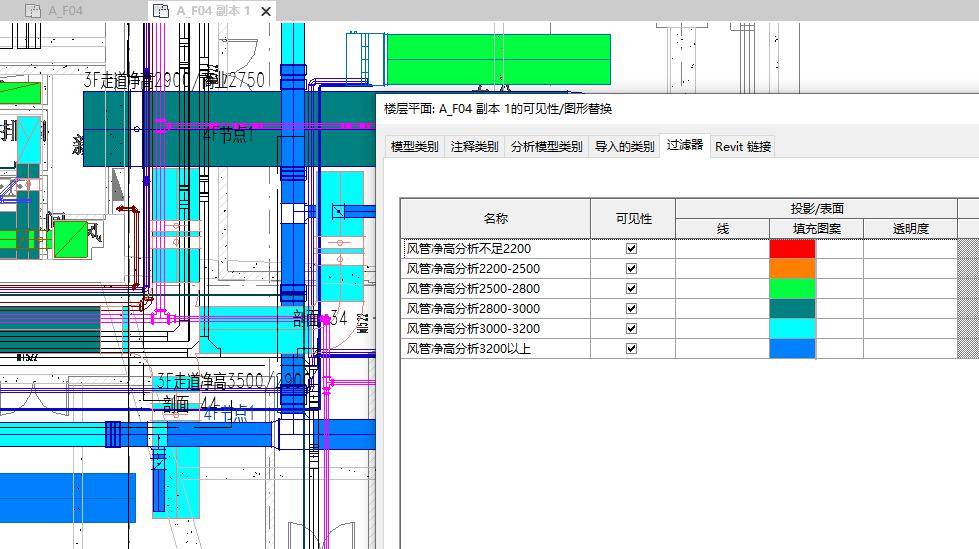 bim三級設備:淨高分析的五種方法_顏色_規定_面積