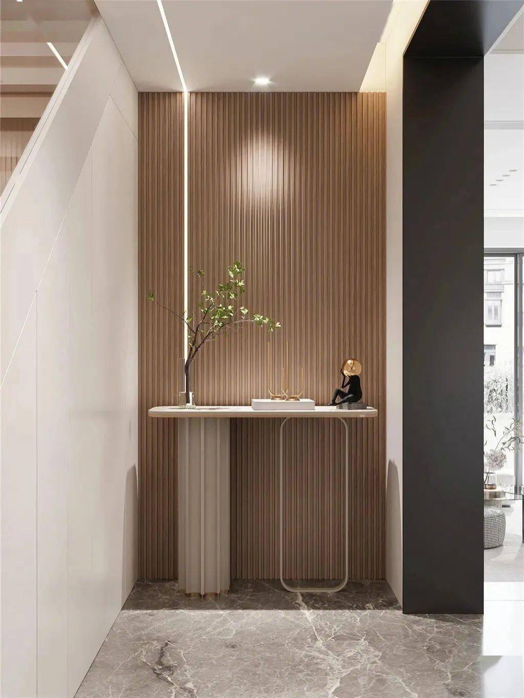 大理石玄关设计,展现现代简约东方美学_生活_纹理_品位