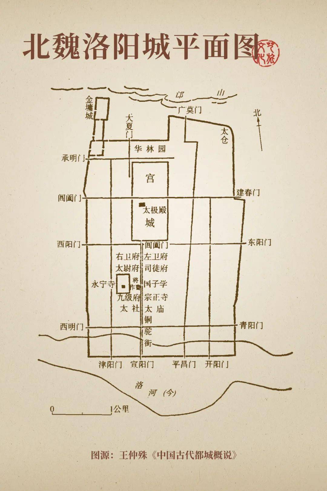 北魏洛阳永宁寺平面图图片