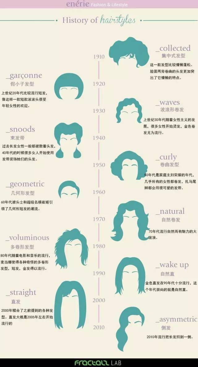 发型中英文图文详解