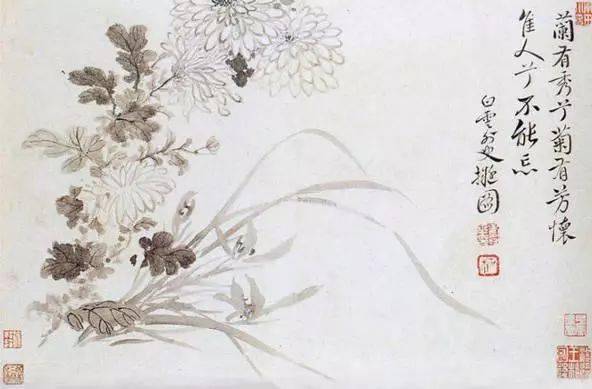 中國曆代詠菊圖_菊石_菊花_秋菊