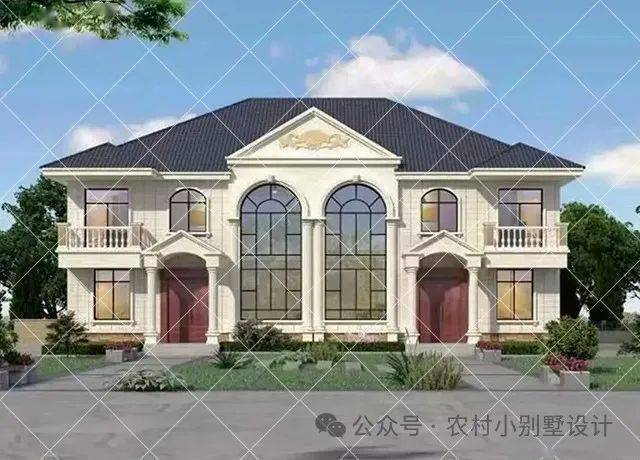 38套二层兄弟双拼别墅,2024新款二层农村兄弟双拼别墅自建房_图纸