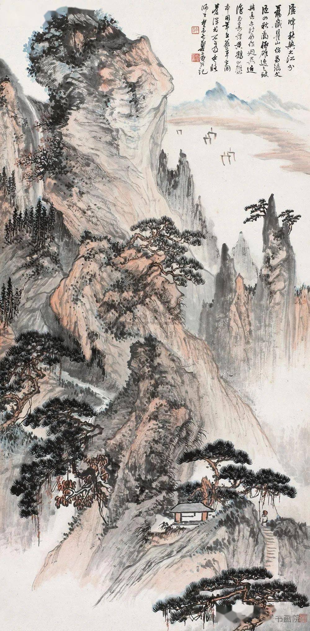 谭老师为你分享国画庐山山水画作品