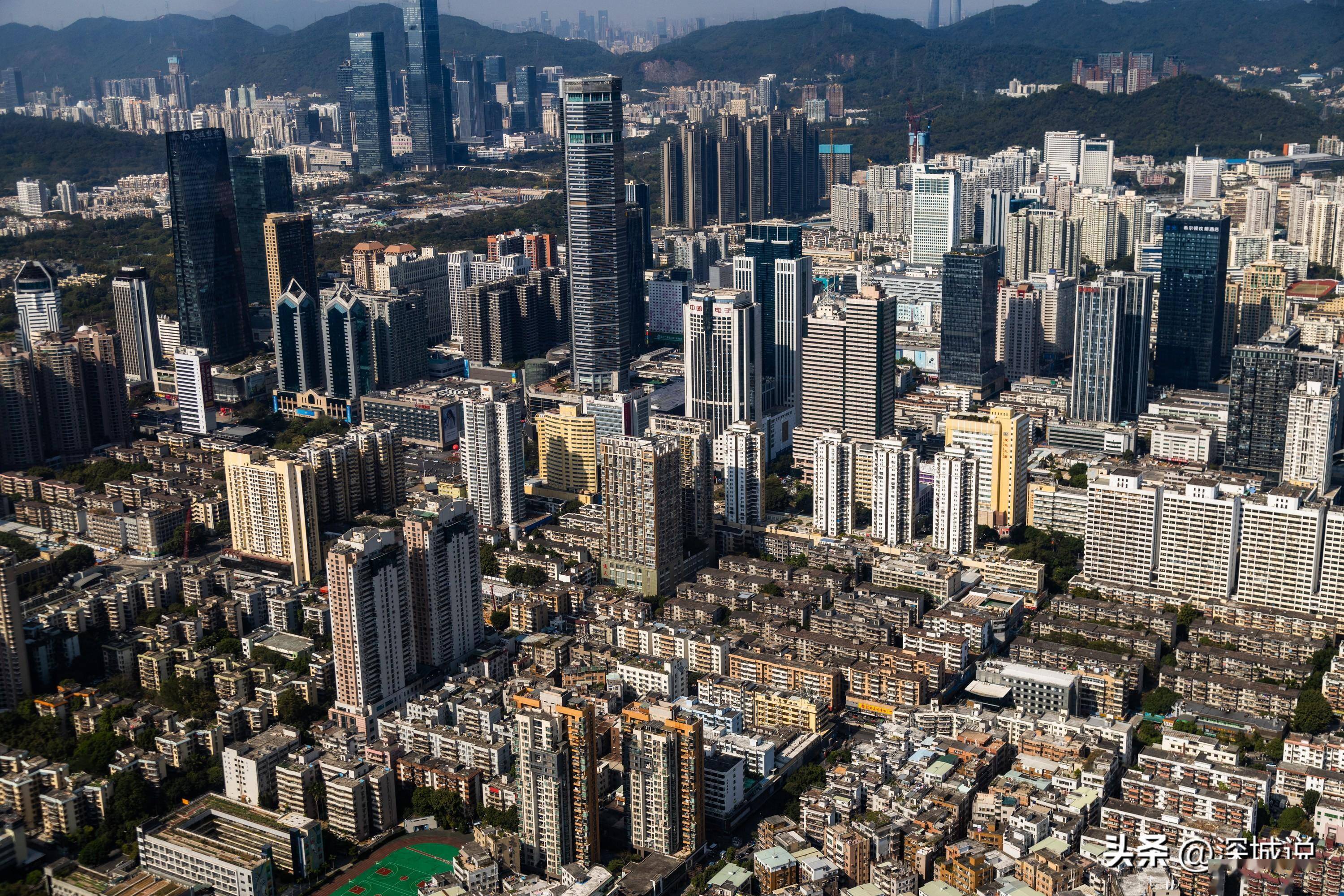 高空航拍深圳福田,这些地方你认识多少?_城中_一面_城区