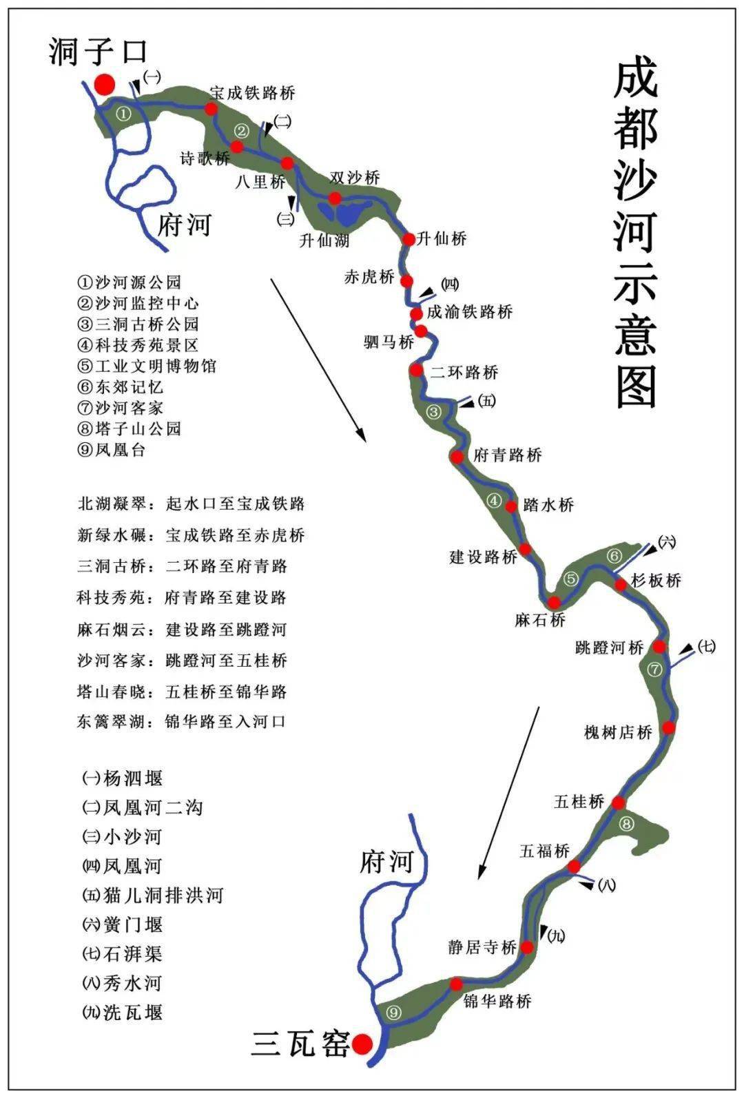 成都沙河公园地图图片