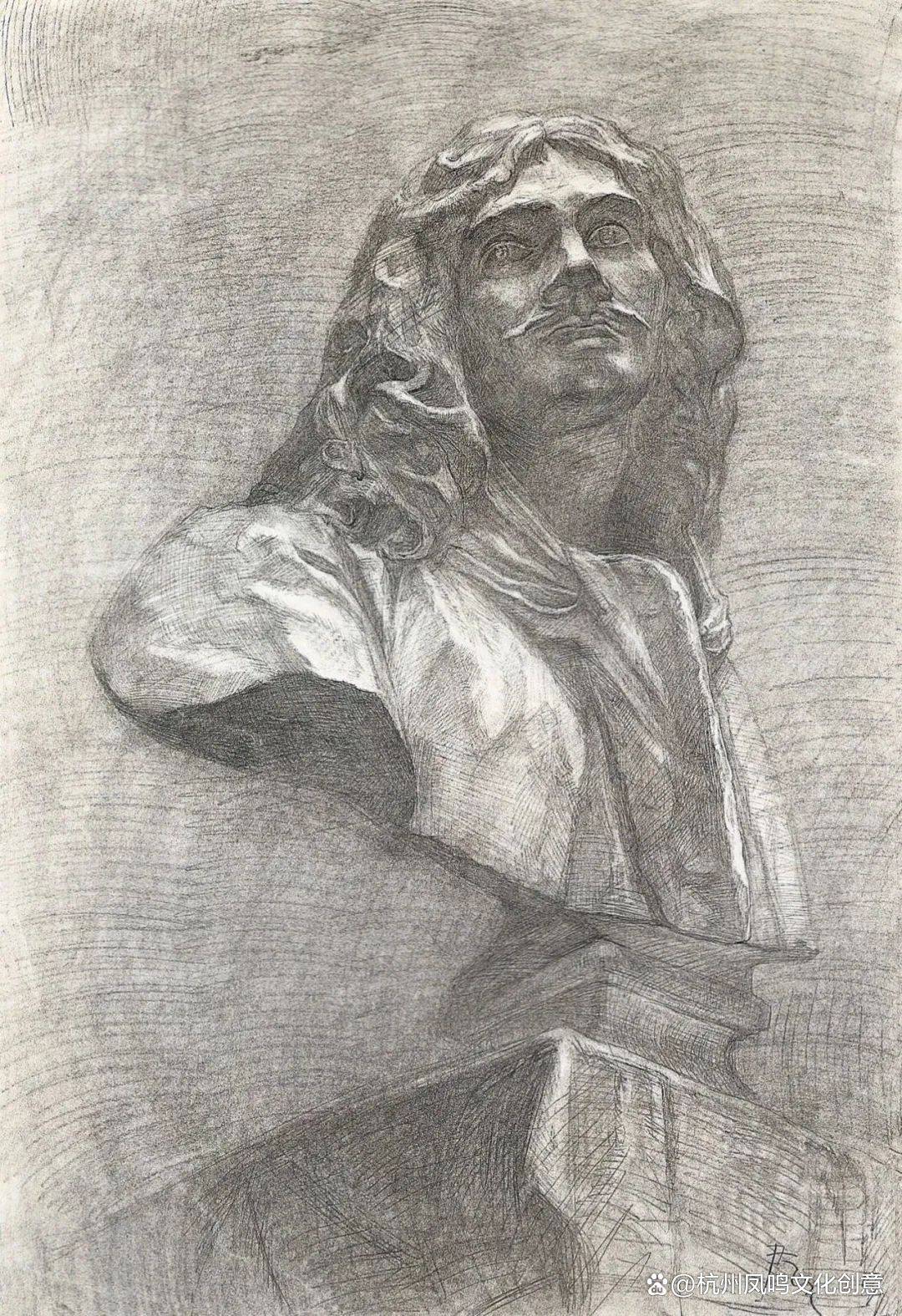 美院附中班集训:央美附中素描石膏像精选作品_雕塑_古希腊_罗马