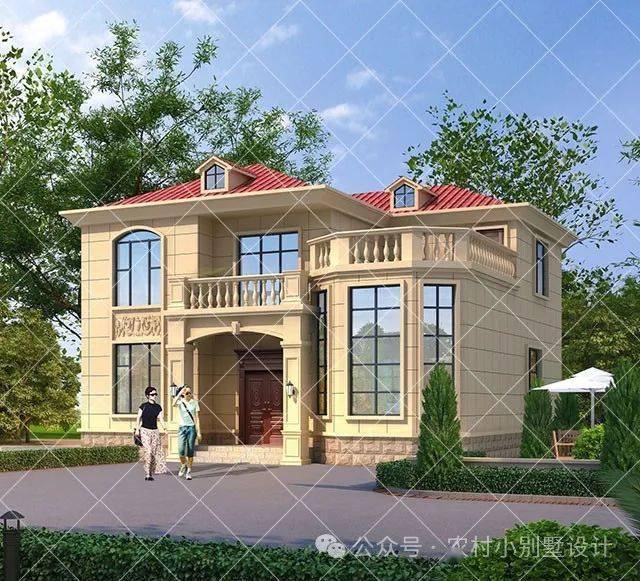 12套带八角窗二层农村自建房别墅设计,拥有高颜值的同时,格局也极好