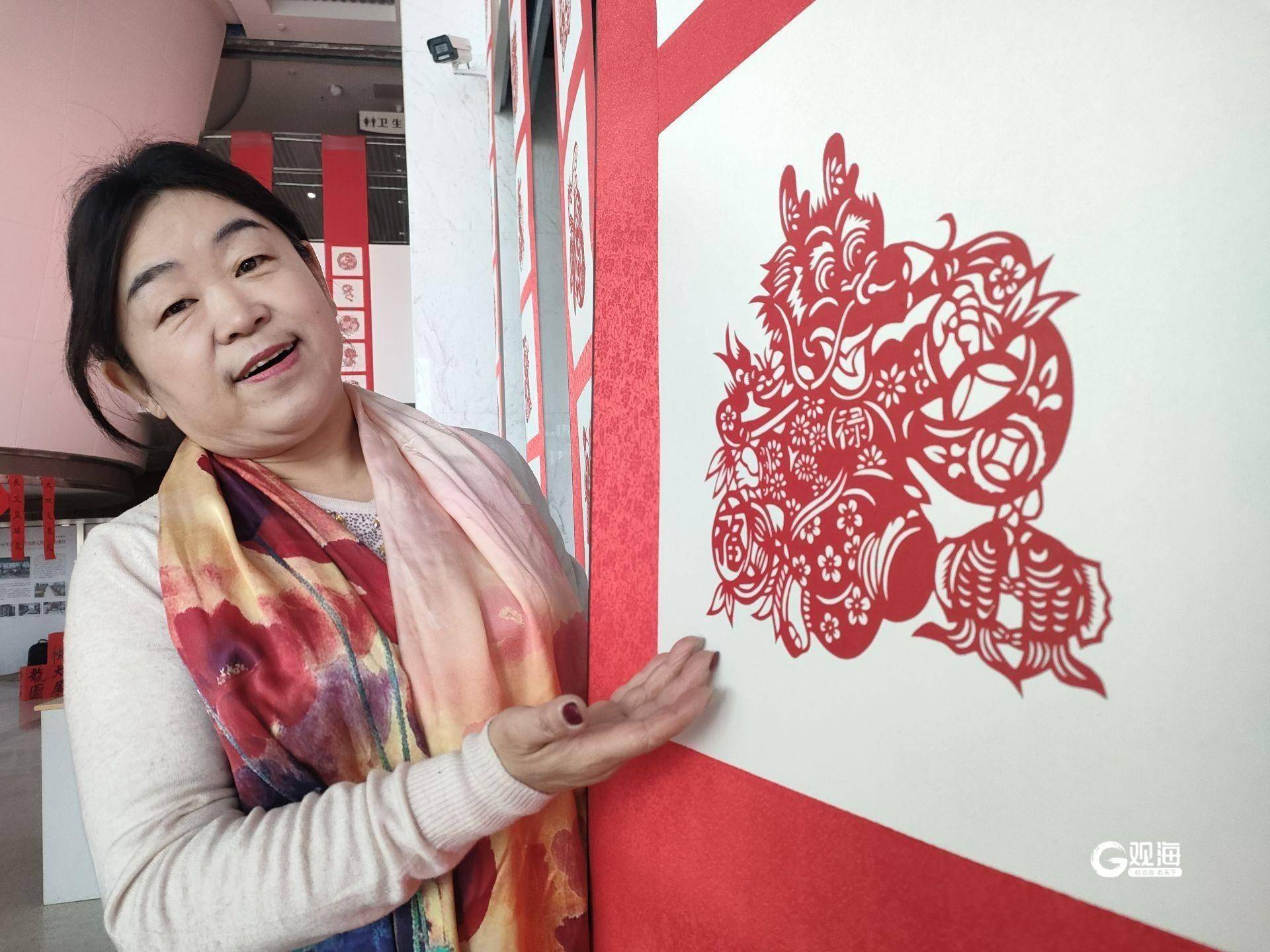 青岛6名女艺人创作100幅以龙为题材的剪纸作品_董丽霞_胶州市_生肖龙