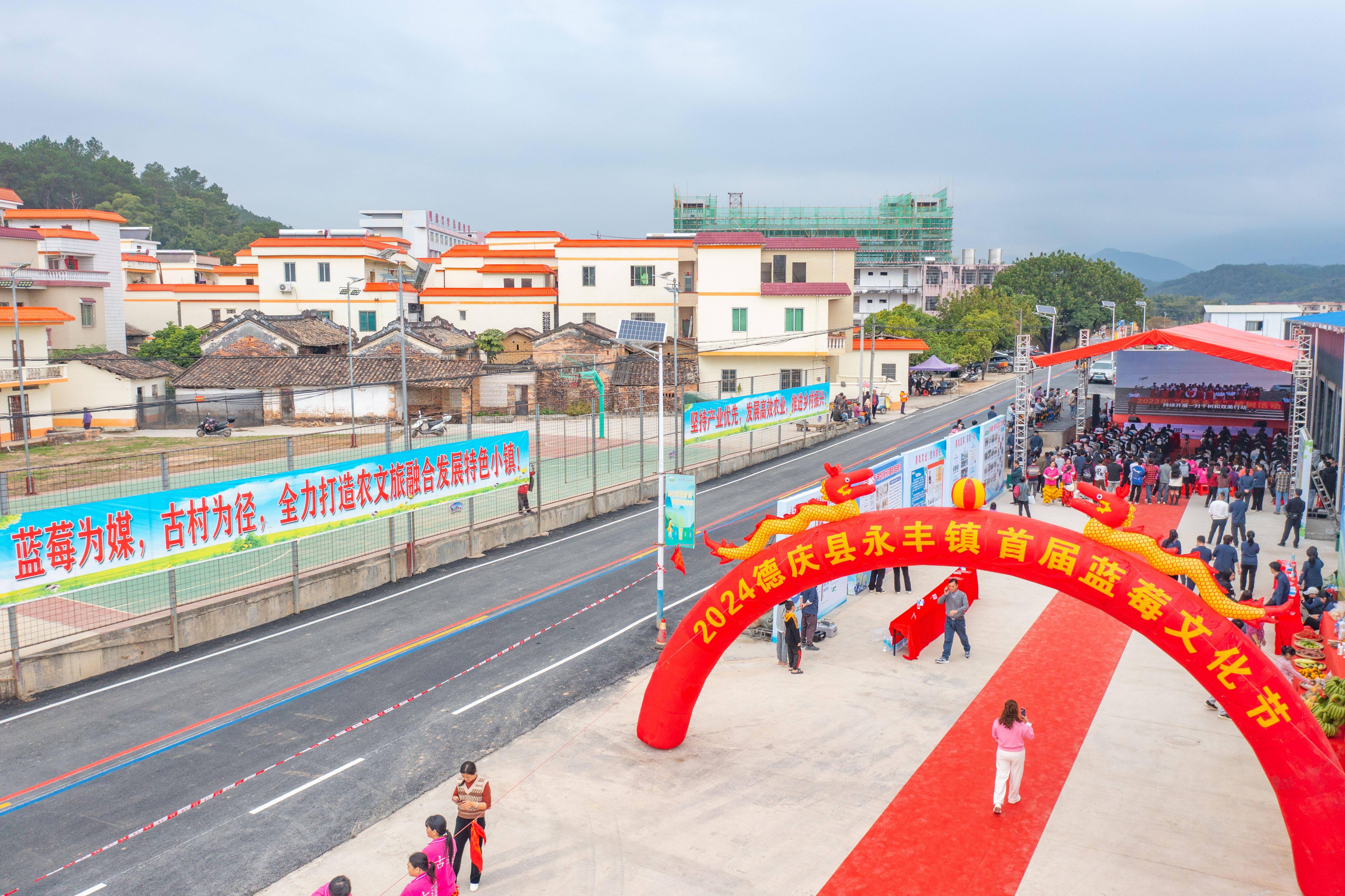 2月4日上午,2024年肇庆市德庆县永丰镇首届蓝莓文化节暨省典型村项目