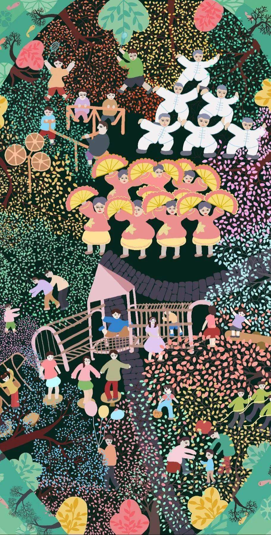 冯杰云《福满人间喜迎春》冯淑园《舞动今天》陈秀梅《科学养鱼·共创