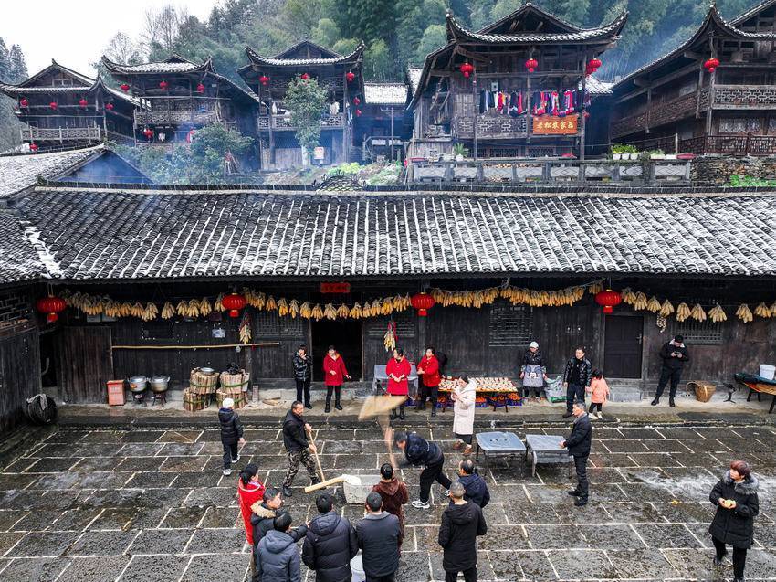 宣恩彭家寨:瑞雪兆丰年 古寨迎新岁_寨子_张译丹_代汶佩